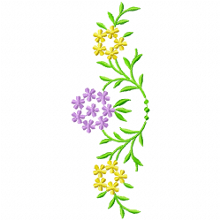 Flowers And Tree Embroidery Design 7